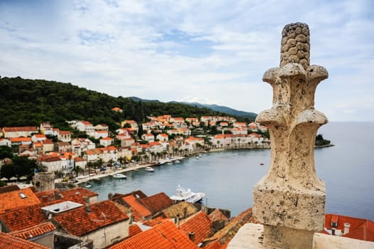 View of Korcula from the church tower