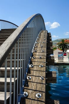 Bruecke for Fussgaenger over a canal in Trogir