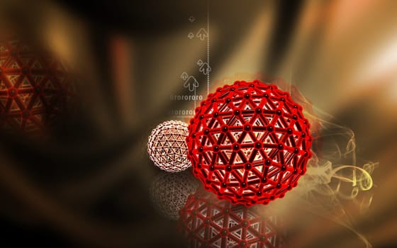 Digital illustration of gene in colour background