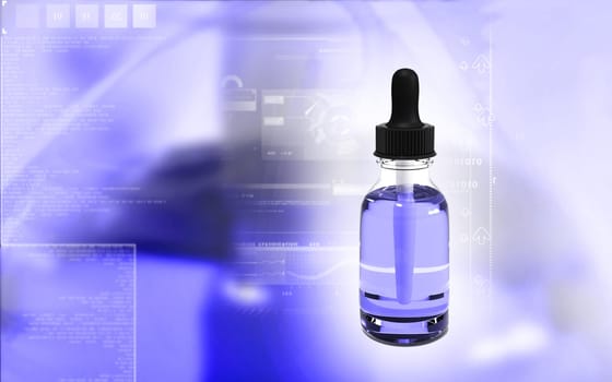 Digital illustration of medicine in colour background