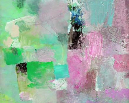 opaque and glazing oil-colored textures on canvas