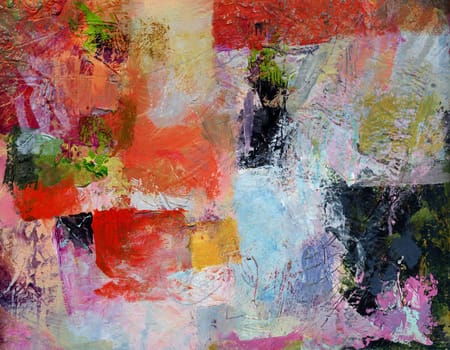 opaque and glazing oil-colored textures on canvas