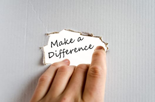 Make a difference text concept isolated over white background
