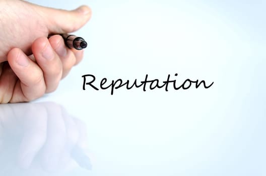 Reputation text concept isolated over white background