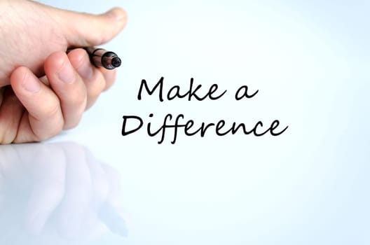 Make a difference text concept isolated over white background
