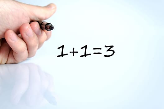 Numbers text concept isolated over white background