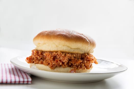 Healthy vegan quinoa sloppy joe, just as messy as the meat version.
