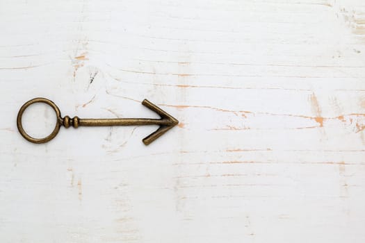 arrow on wood background