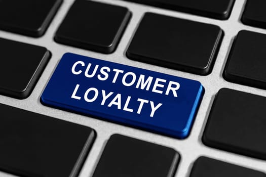 customer loyalty button on keyboard, business concept