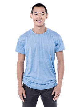 Casual man posing to camera with pretty smile