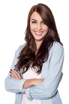 Picture of young model smiling and posing