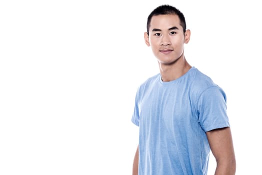 Side Pose image of a casual young man