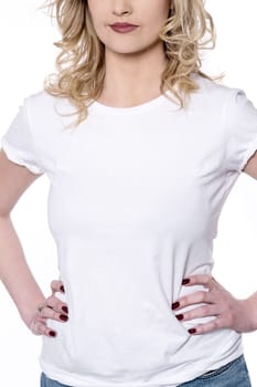 Cropped image of girl in casuals