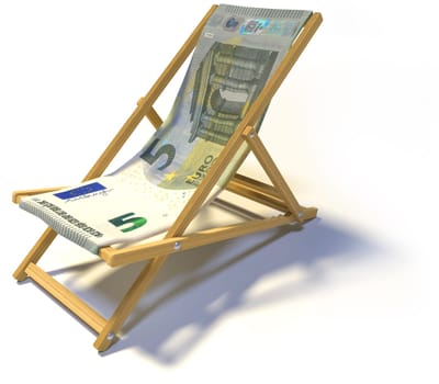Folding chair with 5 euros