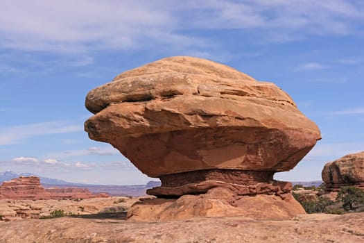 Balanced Rock in the Desert in Canyonlands National Park in Utah
