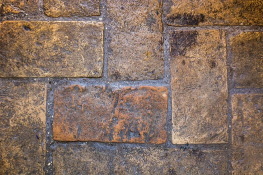 aerial view of a rustic floor