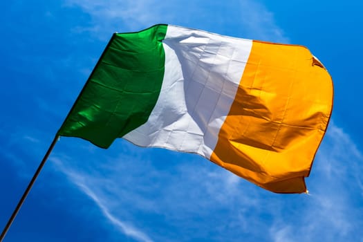 flag of ireland with the background of sky