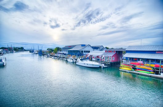 view of shem creek from coleman blvd charleston south carolina