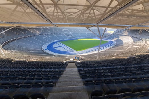 View from the last rank into the stadium