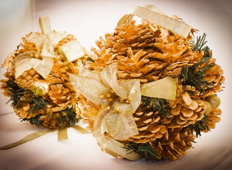 winter pinecones brilliant