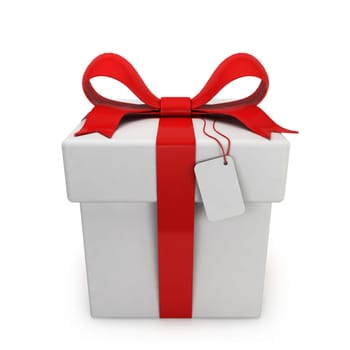 Gift box. 3d illustration isolated on white background