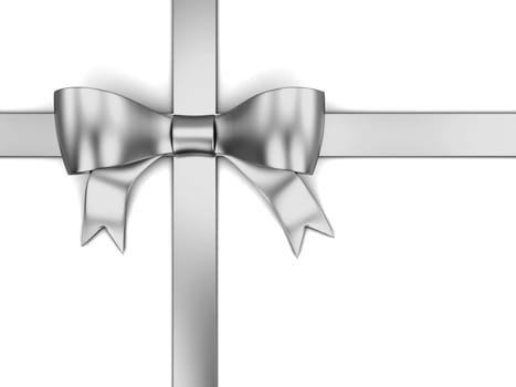 Gift bow. 3d illustration isolated on white background
