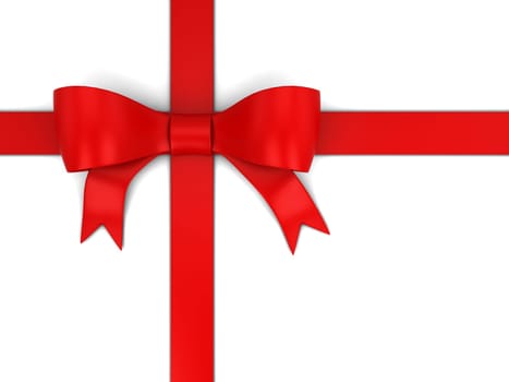 Gift bow. 3d illustration isolated on white background