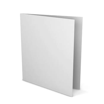 Blank greeting card. 3d illustration isolated on white background