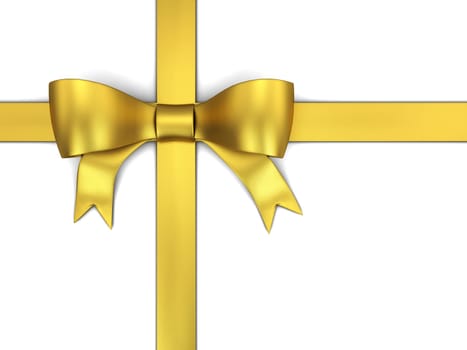 Gift bow. 3d illustration isolated on white background