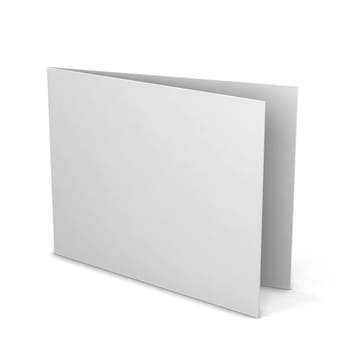 Blank greeting card. 3d illustration isolated on white background