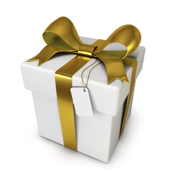 Gift box. 3d illustration isolated on white background