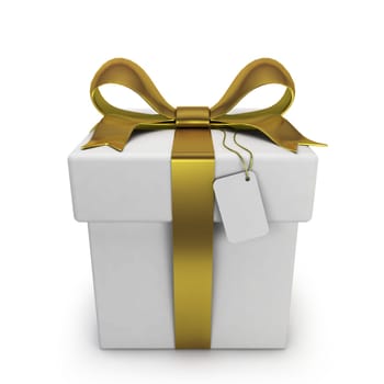 Gift box. 3d illustration isolated on white background