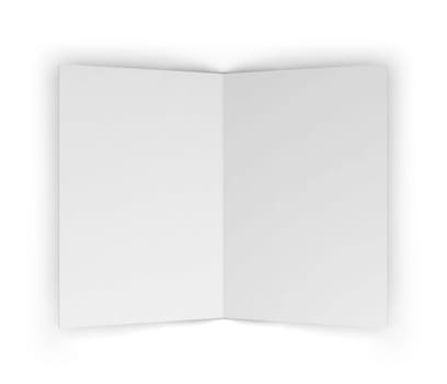 Blank greeting card. 3d illustration isolated on white background