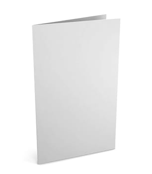 Blank greeting card. 3d illustration isolated on white background