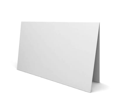 Blank greeting card. 3d illustration isolated on white background