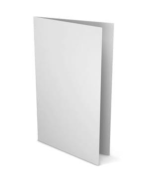 Blank greeting card. 3d illustration isolated on white background