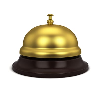 Hotel bell. 3d illustration isolated on white background