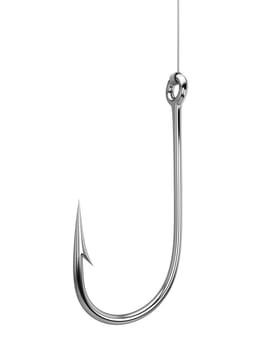 Fishing hook. 3d illustration isolated on white background