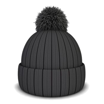 Knitted hat. 3d illustration isolated on white background
