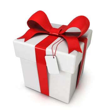 Gift box. 3d illustration isolated on white background