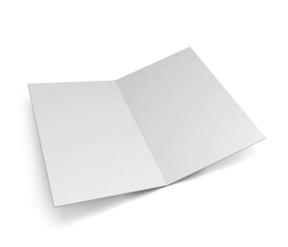 Blank greeting card. 3d illustration isolated on white background