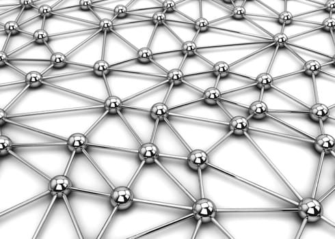 Network connection. 3d illustration isolated on white background
