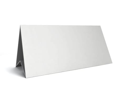 Table card. 3d illustration isolated on white background