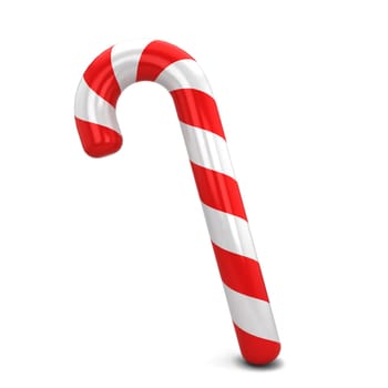 Candy cane. 3d illustration isolated on white background