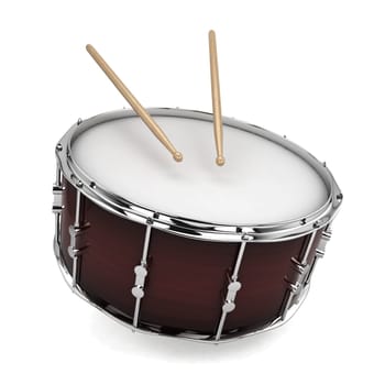 Bass drum. 3d illustration isolated on white background