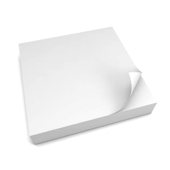 Paper notes. 3d illustration isolated on white background