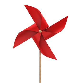 Pinwheel toy. 3d illustration isolated on white background