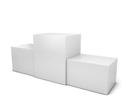 Winner podium. 3d illustration isolated on white background