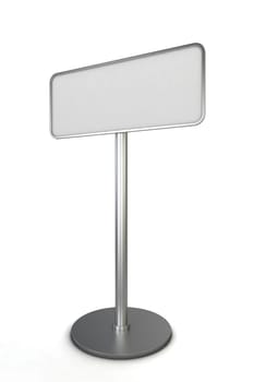 Blank sign. 3d illustration isolated on white background