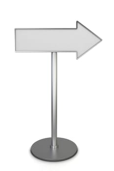 Blank sign. 3d illustration isolated on white background